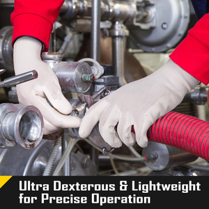 GLOVEMAN Guantes de trabajo de seguridad con pantalla táctil Guantes de punto sin costuras recubiertos de PU Agarre suave Palma para hombres Mujeres Trabajo de servicio general - Product Image 2