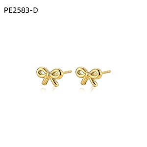 AMY bowknot ต่างหูชุบทองสำหรับผู้หญิงของขวัญเครื่องประดับแฟชั่น - Product Image 1