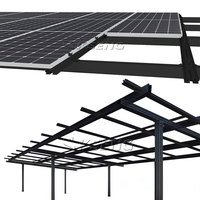 Prix d'usine – Système de montage solaire pour carport en aluminium structurel noir, étanche, pour installation au sol