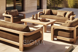 Set di mobili da giardino set da giardino patio tavolo da pranzo set da giardino divani e set da pranzo teak chaise lounge a prova di acqua - Product Image 5