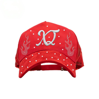 Gorras de béisbol de gamuza personalizadas con forro de satén de 5 paneles para Halloween, con detalles en oro de 24k, modelo G5 Barbas, estilo deportivo, juego completo, al por mayor