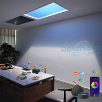 Faux lucarne solaire artificielle à LED 500W Blue Sky Virtual Natural Coelux Sunlight Circadian Rhythm Plafonnier Light