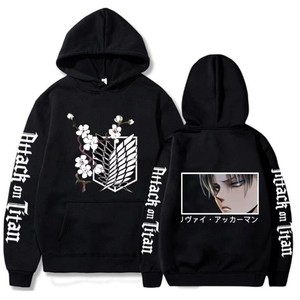Anime popolari " L'attacco dei Giganti "   Felpa con cappuccio da donna, felpa stampata in stile street Harajuku manga - Product Image 1