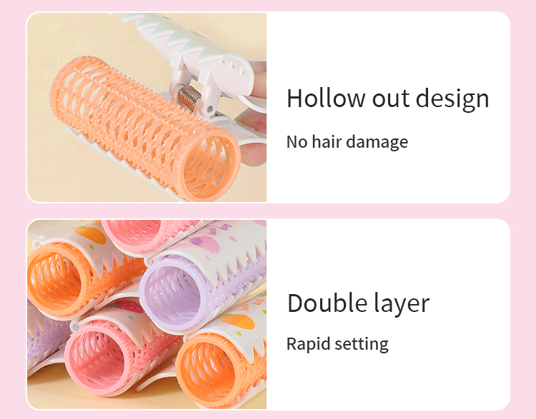 Wholesale Magic 3pcs Portable No Heat Hair Curler Set Beauty Salon Reusable Plastic Hair Rollers With Clips SY108