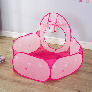 Set de Juego 3 en 1: Túnel de Gateo, Piscina de Pelotas y Carpa de Juegos con Diseño de <span class=keywords><strong>Castillo</strong></span> de Princesa Rosa para Niños, Ideal para Diversión en Interiores y Exteriores - Product Image 6