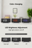 Jam Alarm Pintar LED Grosir untuk Dinding, Langit-langit, Meja, dengan Fitur Proyeksi, Suara, Snooze, dan Temperatur