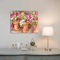 Peinture acrylique par numéro avec 4 pièces MDF Canvas DIY Color Paint by Number Kit pour débutant
