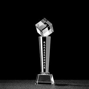 Chấp Nhận Bất Kỳ Thiết Kế Cube Pha Lê Trophy Quà Tặng Kinh Doanh Pha Lê Khối 3D Pha Lê Cube Trofeos De Cristal Vidrio Trophy Thủy Tinh Giải Thưởng - Product Image 4