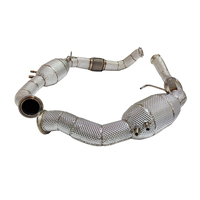 Tubo Delantero de Alto Rendimiento Ecnal para Porsche Panamera 976 2.9T 2024+, Acero Inoxidable de 1.5mm, Libre de CEL, con Protector Térmico
