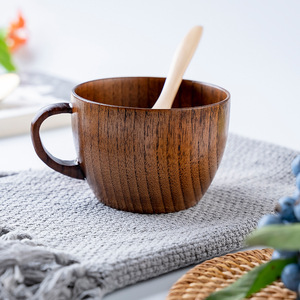 Vente en gros usine : Tasse en bois de jujube sauvage, Tasse à thé simple, Mug à poignée en bois, Tasse à bière, Tasse à café, Tasse pour le thé de l'après-midi - Product Image 2