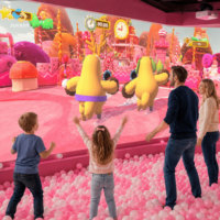 Salle immersive 3D, projection holographique interactive sur mur, jeu interactif tout-en-un de réalité augmentée sur mur/sol