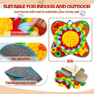 Colorato grande fiore per animali domestici stuoia di arricchimento cane che annusa allenamento cibo coperta Puzzle lento mangiatoia per cani - Product Image 4