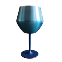 Élégante tasse à vin en acier inoxydable de 414ml au design moderne pour restaurant et bar à domicile
