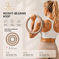 Set de Anillos de Pilates con Peso de Silicona Premium de 5 LB, Anillo de Potencia para Yoga, Pilates, Equipo de Fitness, Entrenamiento de Fuerza del Core