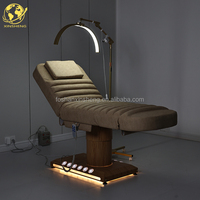 Table de massage électrique professionnelle réglable à 3 moteurs en cuir PU avec éponge haute densité pour studio de beauté et soins de la peau