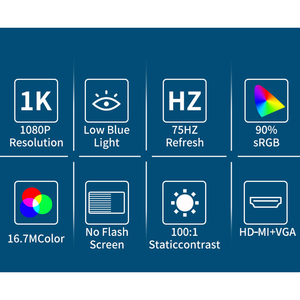 27 inch không biên giới LED màn hình máy tính 5ms không khung phẳng 100Hz siêu rộng Máy tính để bàn chơi game PC Màn hình <span class=keywords><strong>LCD</strong></span> - Product Image 6