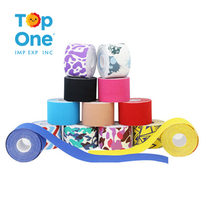 Top One Physiother Etiqueta atlética impermeable Pegajosa Transpirable Pierna Recuperación de lesiones en el tobillo Cinta de kinesiología deportiva elástica - Product Image 1