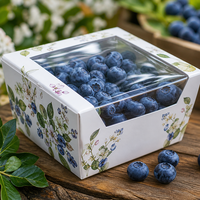 Caisse à fruits en carton ondulé conforme à la norme PPWR de l'UE, 100% recyclable, en papier kraft, boîte pour produits frais avec fentes de ventilation