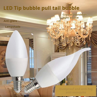 Fourniture directe d'usine Mini bougie LED ampoule plastique 5W lampe à LED C37 E14 lampe 3000K/4500K/6500K