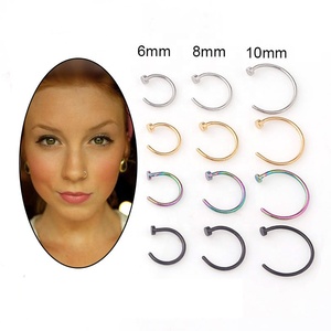 Piercing pour le corps pour femme, bijou personnalisé, clou en acier inoxydable 316l, <span class=keywords><strong>anneau</strong></span> pour <span class=keywords><strong>nez</strong></span> <span class=keywords><strong>indien</strong></span>, 1 pièce - Product Image 1
