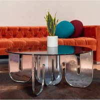 Table basse pliable moderne en acrylique Creative Wave couleur personnalisable pour salon chambre hôtel maison bureau salle à manger