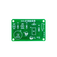 NE555 Mehrfachharmonischer Oszillator DIY-Bausatz, Astable Schaltung mit Doppel-LED-Blitzlampe und Summer, Elektronisches Lehr- und Experimentiermodul