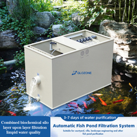 QLOZONE filtre à eau d'étang de jardin domestique avec pompe en gros filtre d'étang combi koi système de filtre d'étang à poissons commercial