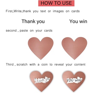Pezzi adesivi gratta e vinci con cuore per piccole imprese adesivi per <span class=keywords><strong>Tombola</strong></span> che fanno forniture per matrimoni - Product Image 5