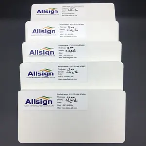 ALLSIGN 12mm 15mm 18mm White Rigid PVC Foam Board for Advertising printing