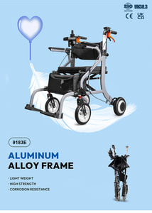 <span class=keywords><strong>Déambulateur</strong></span> Électrique Pliant pour Seniors avec Siège et Panier, <span class=keywords><strong>Fauteuil</strong></span> <span class=keywords><strong>Roulant</strong></span> Électrique à 4 Roues - Product Image 2