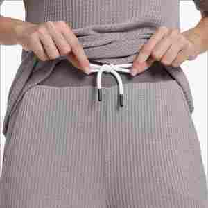 Women's Sleepwear Waffle Long Sleeve Trousers Home <b>Pajamas</b> Suit Female Loungewear Women Sets Home Wear Suits - Product Image 3