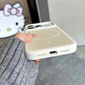 Funda Magnética de Silicona Líquida Colorida para Teléfono Móvil iPhone 18 17 Air 16 15 Pro Max, Textura de Lino, Mate, Goma, Cubierta Trasera con IA - Product Image 6
