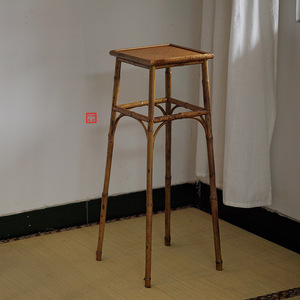 Soporte para flores de bambú y madera Baoming, hecho a mano para sala de té y sala de estar - Product Image 1