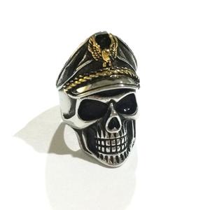Anneaux de mode en gros de style punk, crâne, vétéran de la Seconde Guerre mondiale, marine, bijoux fins pour hommes et femmes - Product Image 6