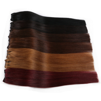 Harmony 100% cuticule alignée trame de cheveux vierges naturelle droite soyeuse droite Style de vague non-clips fait à la machine Remy cheveux