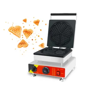 Custom 1.5kw Restaurant Snack Equipment Electric Heart Shape Waffle Machine Professional Commercial Bubble Waffle Maker