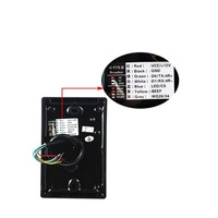 Lectores de Tarjetas de Control de Acceso RFID RS232 ISO 14443A de 13.56MHz, Material ABS Impermeable, Red Wiegand, Distancia de Lectura de 3-5cm
