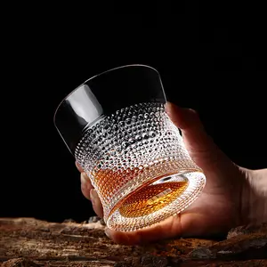 Sang trọng thiết kế Châu Âu 300ml 10oz kim cương cắt đám mây Shape Glass Whisky Kính