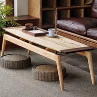 Table d'extrémité nordique en bois massif Table basse rectangulaire simple Meubles de salon modernes