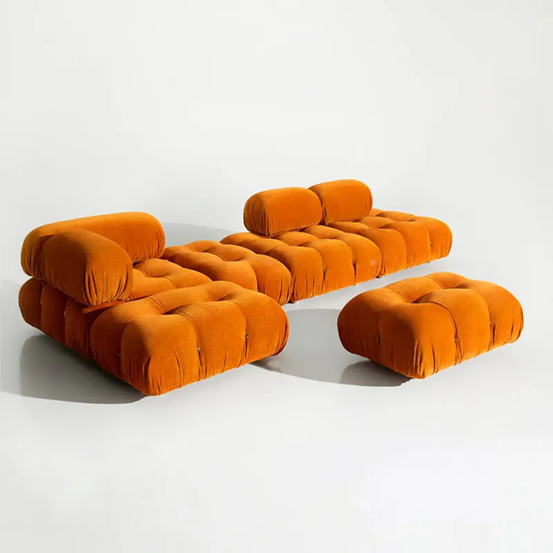 Bodens ofa orange modulares Sofa weiches Schnitts ofa mit Ottomane