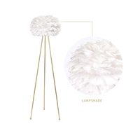 HITECDAD trépied lampadaire plumes lampes de Table lampes de chevet lampe de Table avec finition dorée pour chambres à coucher salle à manger salon