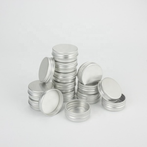 Metal Tin <b>Box</b> with Lid Aluminum Cosmetic Can Custom logo Aluminum Tin Jar for Lip Balm Cream 10g 15g 5ml 10ml 15ml - Product Image 2