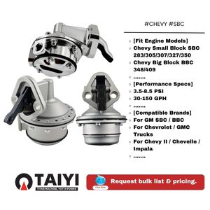 Bomba de Combustible Mecánica para Chevy Small Block SBC Gen I 265 283 327 350, Corvette, Camaro, <span class=keywords><strong>Chevelle</strong></span>, Impala, Camioneta C10 K10, MOQ 10 piezas - Product Image 2