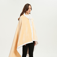 Ponchos à capuche vêtements chauds femme Sherpa poncho d'hiver pour femmes jeter couverture douce flanelle Sherpa dames