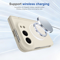 Étui de téléphone pliable magnétique pour iPhone Duo avec protection d'écran en verre trempé intégrée, antichoc, protection intégrale