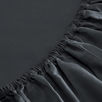 Parure de draps 4 pièces 100 % bambou tissé, moderne, taille King, ultra douce, soyeuse et lisse, poches profondes de 16 pouces, qualité hôtelière