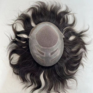 ทูเป้ผมแท้สำหรับผู้ชาย แบบโมโนโพลี PU ลอนธรรมชาติ ระบบเปลี่ยนผมทดแทน - Product Image 4