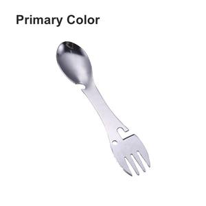 Wholesale <b>Camping</b> Fork Spoon Stainless 5 in 1 Integrated Flatware <b>Multi</b> <b>Tool</b> Can Opener Knife Bottle Outdoors Picnic Camp Utensi - Product Image 3