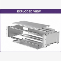 Factory Direct Sale High Precision CPCI PXI VPX Electronic Components Aluminum Profile Chassis Horizontal Rails Threaded Insert