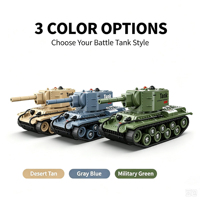 DWI DOWELLIN 1/64 Uzaktan Kumandalı Kızılötesi Atış Özellikli Askeri Araçlar, 330'lu Mini RC Tank °   Döner Taret ve Ses ve Işık Sistemleri